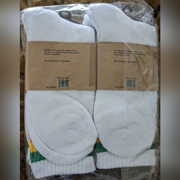 6 Pair Hemp Leaf Socks Mary Jane - Picture 2 of 6